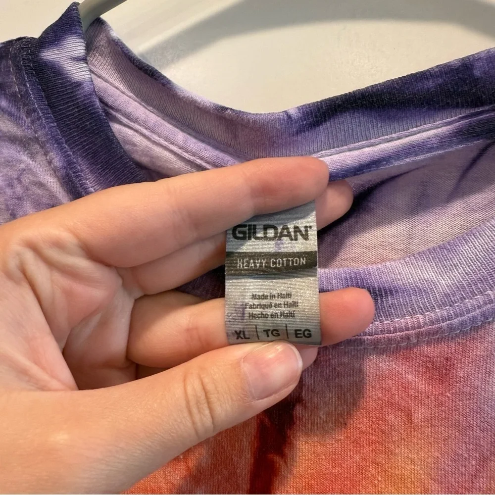 Gildan Purple and Red Tie-Dye T-Shirt - Picture 4 of 7
